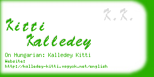 kitti kalledey business card